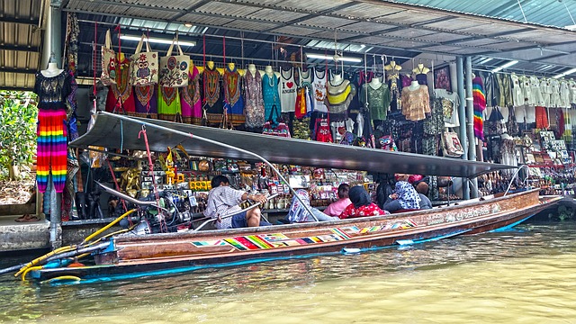 Damnoen Saduak 
Schwimmender Markt, Thailand