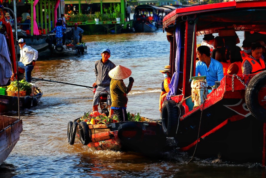 Halbtägige Tour zum schwimmenden Markt Cai Rang, Vietnam