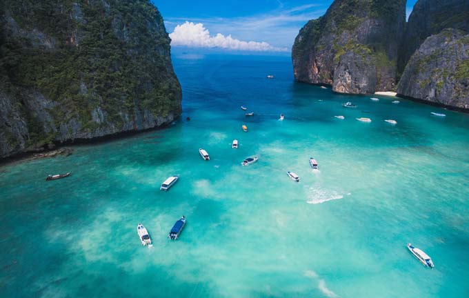 Phi Phi Islands mit dem Speedboot, Thailand