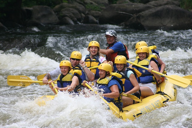 Rafting auf dem Ayung Fluss, Indonesien