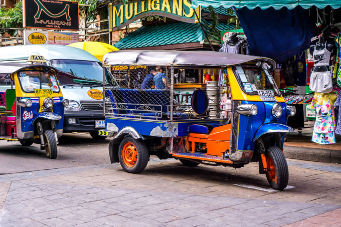 Rattanakosin mit Tuk Tuk, Thailand