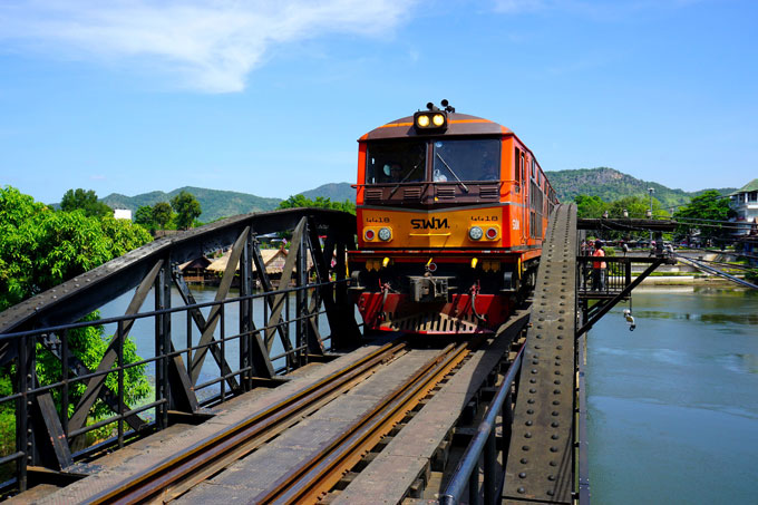 River Kwai mit Death Railway Train, Thailand